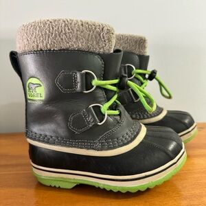 Sorel Youth PAC Nylon Insulated Snow Boots- kids Size 11
